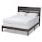 Baxton Studio Anthony Dark Grey Oak Finished Wood Full Size Panel Bed 167-10726 - alternate 1